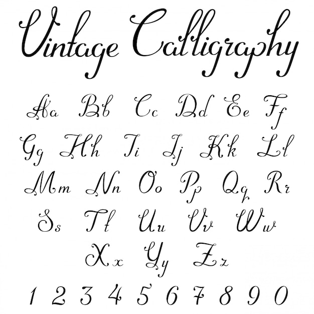 Fonte de script caligráfico vintage linear