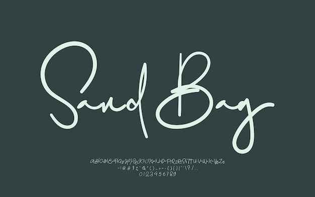 Fonte de script elegante, fonte de logotipo de fontes de tipografia de luxo Vetor Premium.