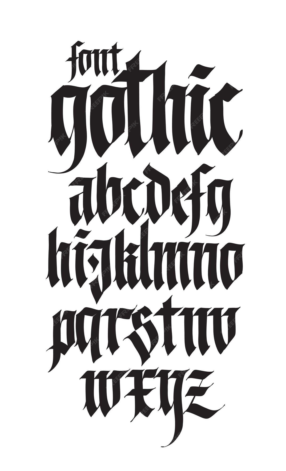 Vetores de Gótica Inscrição Em Inglês Tipo De Letra Para Tatuagem Nunca  Desista A Frase É Isolada Em Um Fundo Preto Caligrafia E Lettering Letras De  Ouro Logotipo Para Tshirt Slogan Lema