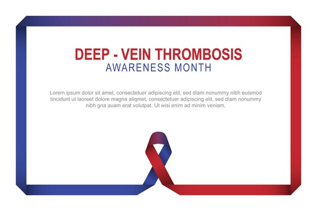 Vetor fonte do mês de conscientização sobre a trombose das veias profundas