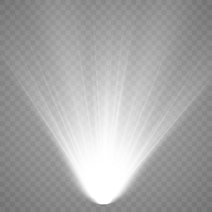 Vetor fontes de luz, iluminação de concerto, conjunto de focos. spot de concerto com feixe, holofotes iluminados