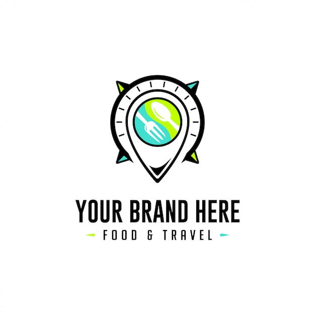 Vetor food and travel logo place holder