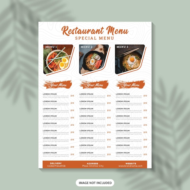 Food menu flyer template design restaurante menu comida menu poster fast food menu menu design template