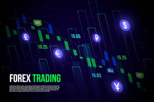 Vetor forex trading background