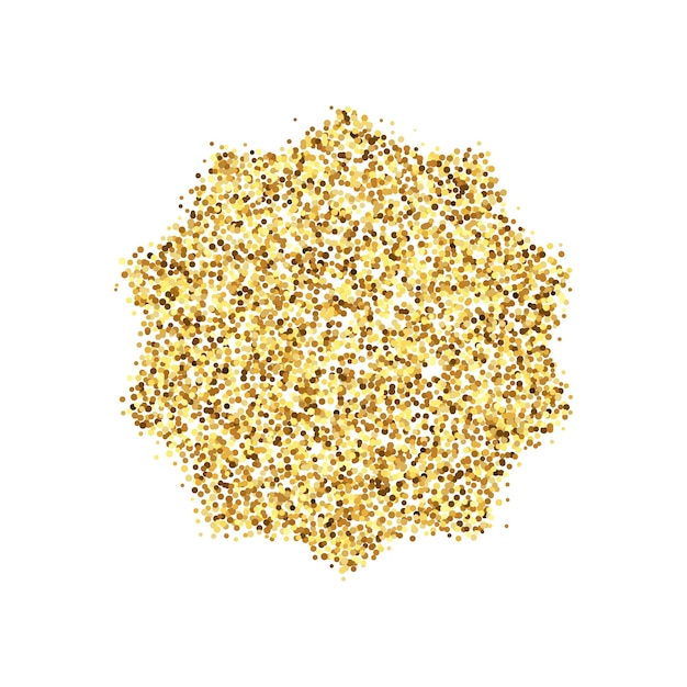 Vetor forma de confete dourado fundo brilhante pontilhado com glitter pilha de pontos dourados textura cintilante de meio-tom