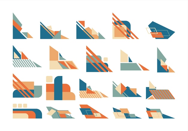 Forma de esquina de negócios geométrica minimalista