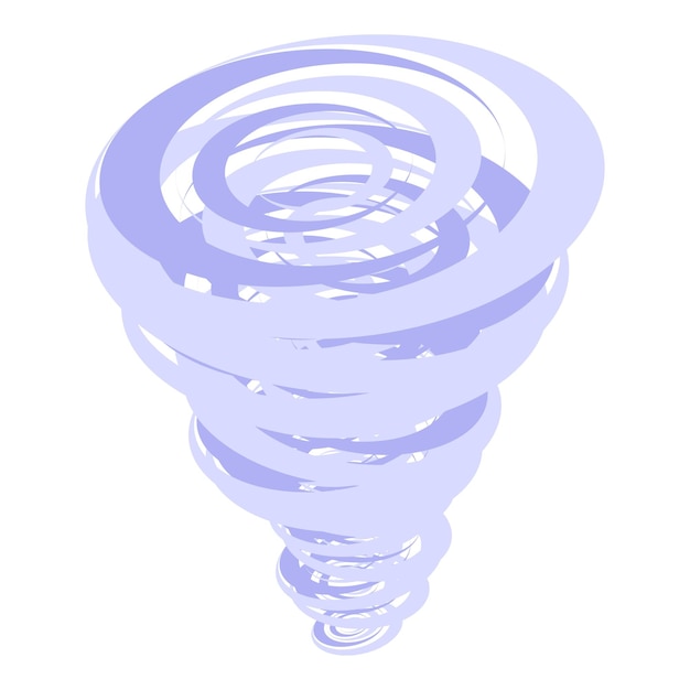 Forma de funil em espiral abstrata girando para baixo em tons roxos