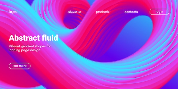 Forma de gradiente colorida dinâmica fluida com efeito de movimento