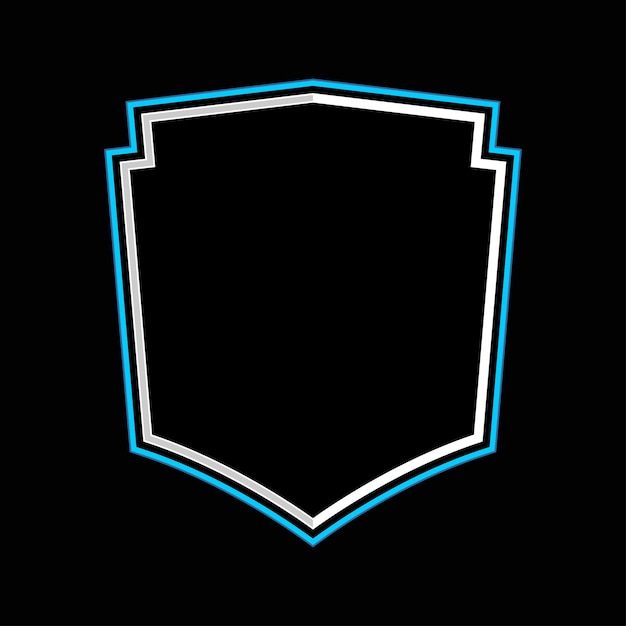 Vetor forma do distintivo da polícia silhuetas de escudos militares vetoriais patches de futebol de segurança isolados em branco