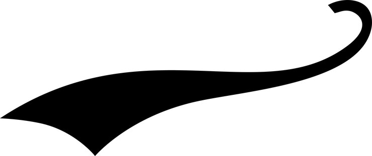 Vetor forma elegante de swoosh preto em branco design minimalista moderno com espaço para texto ou marca ideal para marketing de identidade corporativa ou promoção on-line