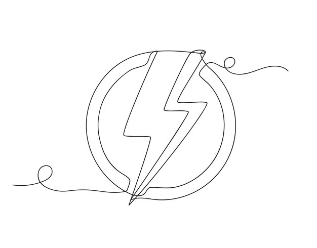 Forma elétrica contínua de uma linha em círculo isolado