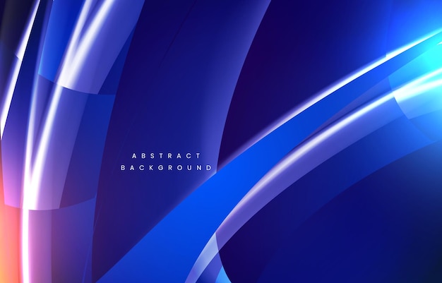 forma personalizada abstrata criativa modernizar com vetor de efeito de luz com modelo de design de plano de fundo de cor azul