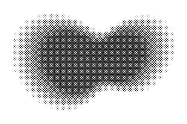 Vetor forma pontilhada de meio-tom elemento de fluido gradiente ponto de vetor abstrato
