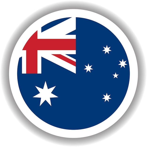 Vetor forma redonda da bandeira da austrália