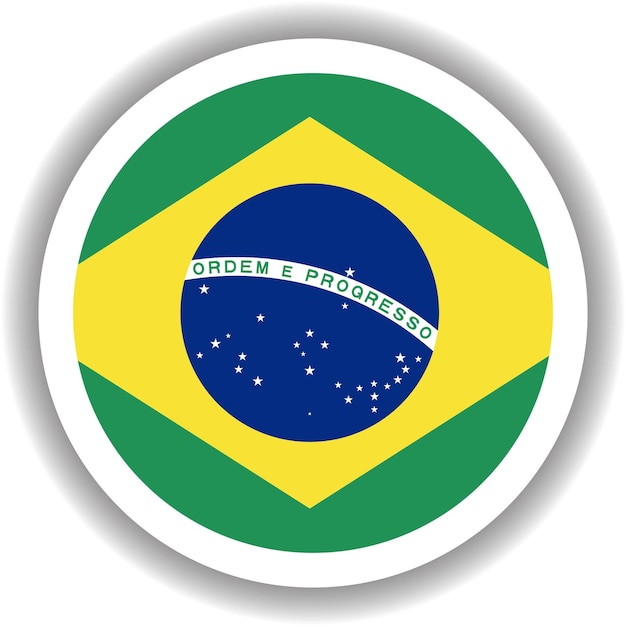 Vetor forma redonda da bandeira do brasil