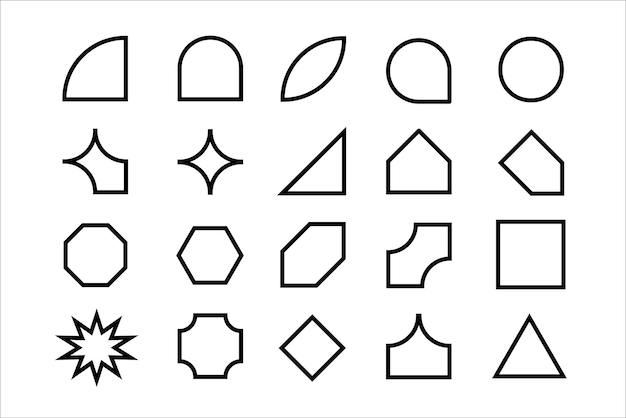 Vetor forma sublinhada geométrica vetorial