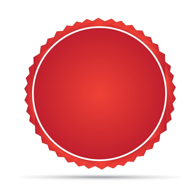 Forma vazia de cor vermelha útil para distintivo, medalha e ícone de selo