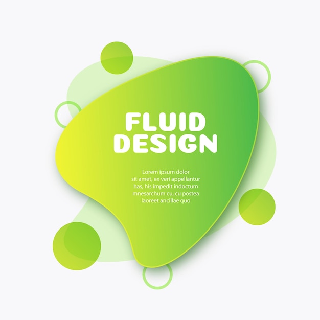 Forma vetorial fluida dinâmica futurista cor verde estilo de gradiente moderno para apresentação de logotipo de banner cartaz web impressão post social fundo geométrico abstrato líquido 10 eps