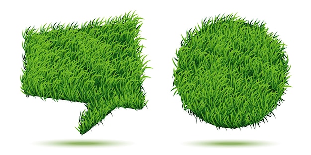 Formas de textura de grama verde.