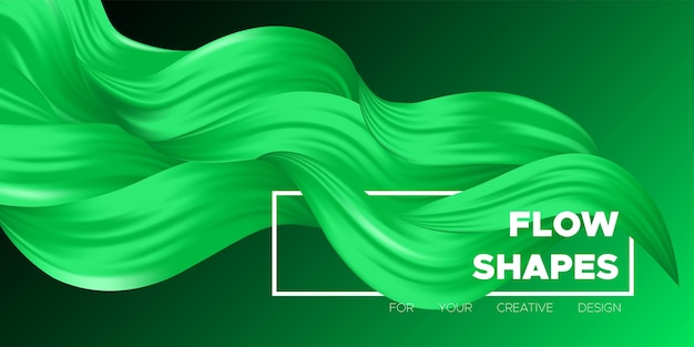 Formas fluidas de onda 3D desenho de fundo dinâmico abstrato