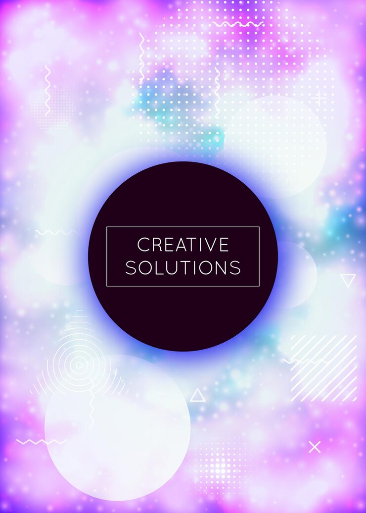 Vetor formas líquidas cobrem com fluido dinâmico neon bauhaus gradient wi