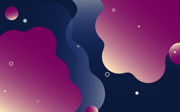 Formas líquidas e bolhas de formas com cor gradiente