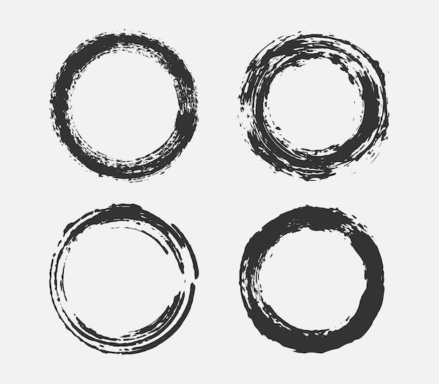 Formas redondas sujas de grunge