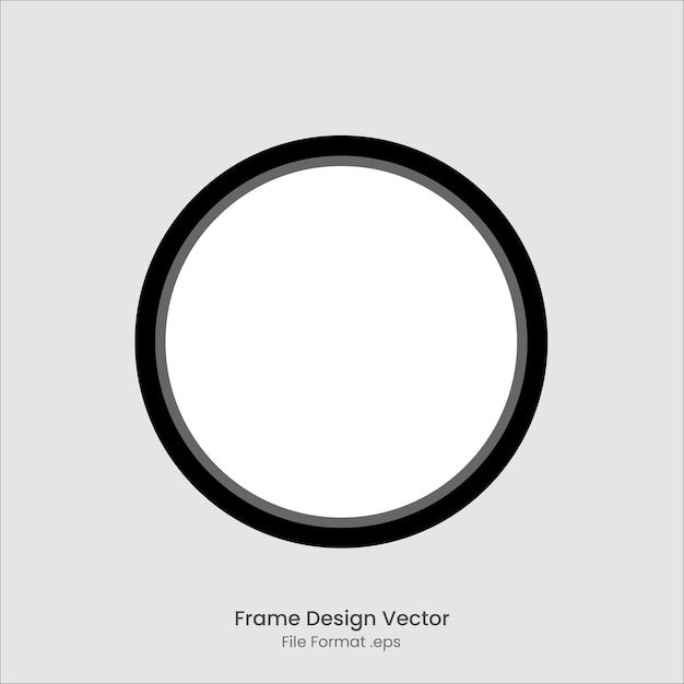 Formato de arquivo vetorial de design de moldura circular eps