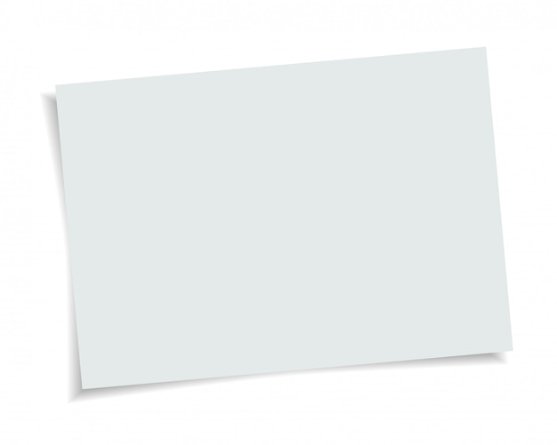 Formato de papel de vetor tamanho a4 com sombra realista. página em branco branca isolada no fundo. mock-se modelo.
