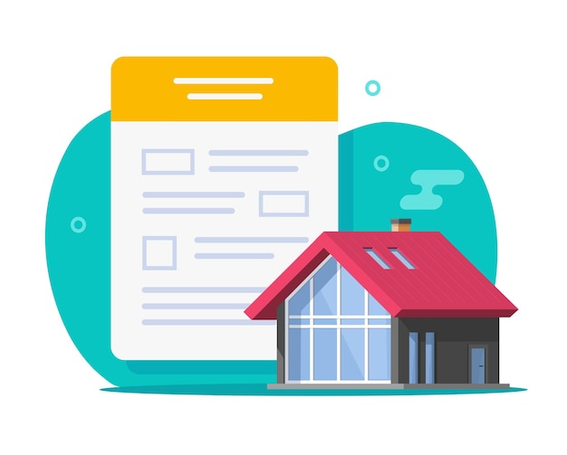 Vetor formulário de imposto de propriedade imobiliária preencher ícone corretor de seguros aplicativo de empréstimo declaração de ato de legislação