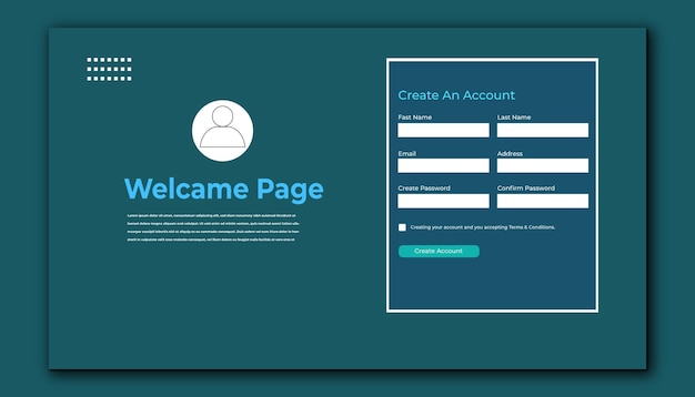 Formulário de inscrição no site do vetor ou formulário de registro na web design design do site