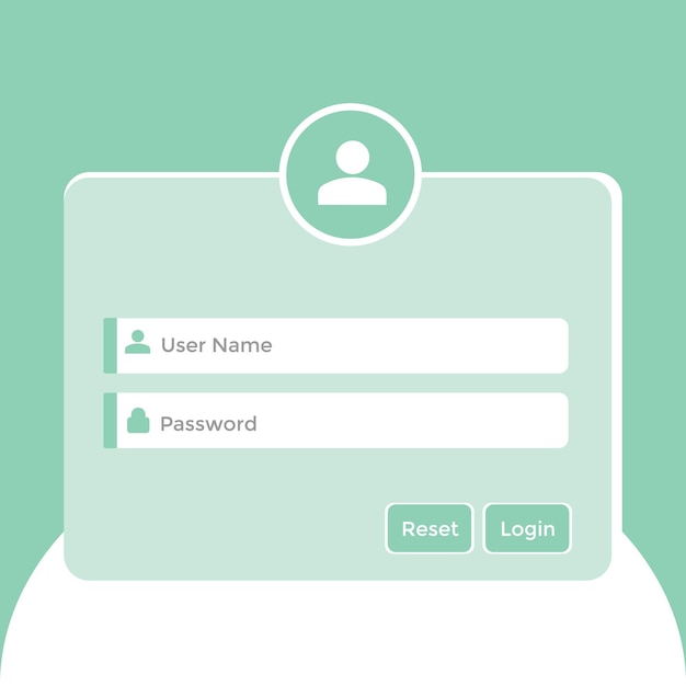 Vetor formulário de modelo de login simples