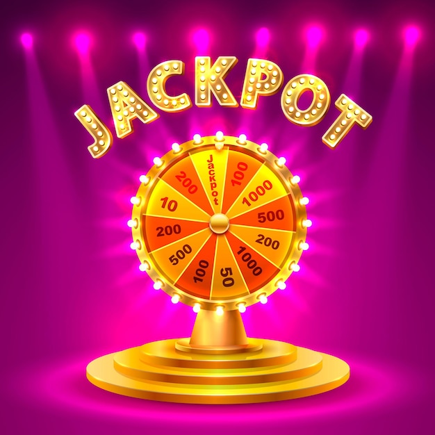 Vetor fortune casino jackpot, ouro claro moderno. ilustração vetorial