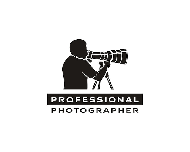 Fotografia criativa de logotipo de fotógrafo profissional design de logotipo para fotógrafo ou criador de conteúdo