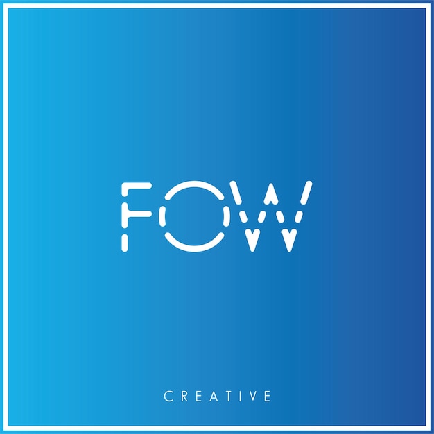 Fow premium vector último logo design logo criativo ilustração vector minimal logo monograma