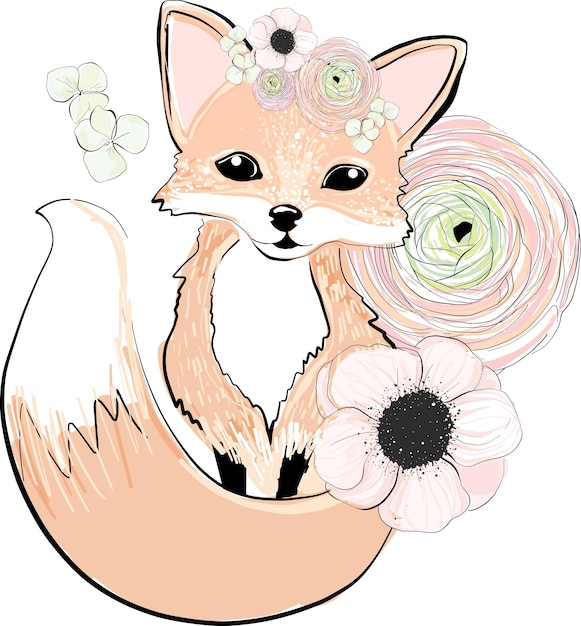 Fox animal floresta amarelo laranja