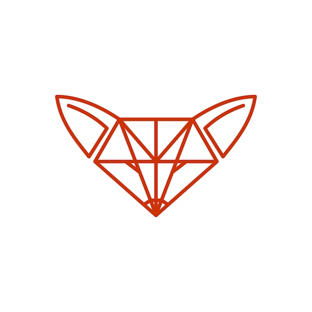 Fox diamond icon ilustração identidade da marca