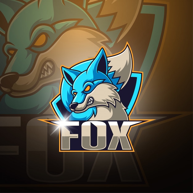 Fox esport mascote logotipo