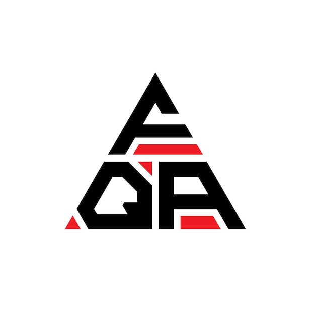 FQA triângulo letra logotipo design com forma de triângulo FQA logotipo triângulo design monograma FQA vector triângulo logotipo modelo com cor vermelha FQA logótipo triangular simples elegante e luxuoso logotipo