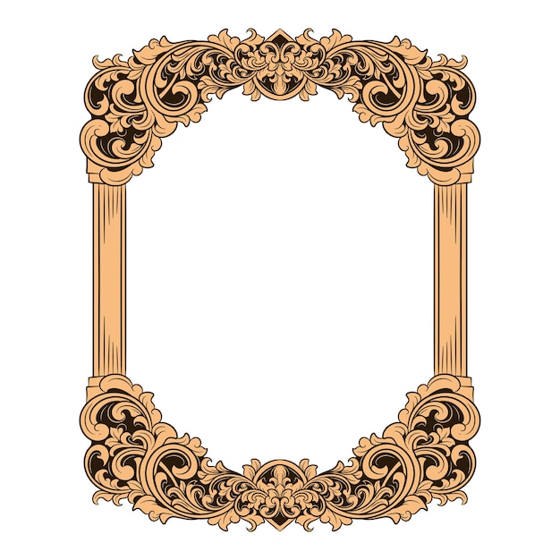 Frame de luxo Ornamento de decoração de casamento