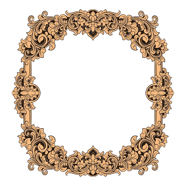 Frame de luxo Ornamento de decoração de casamento