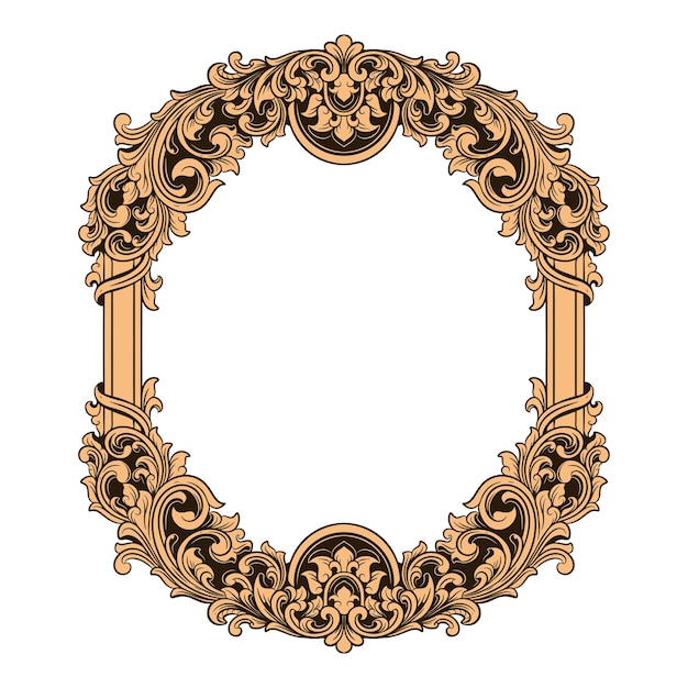 Frame de luxo Ornamento de decoração de casamento
