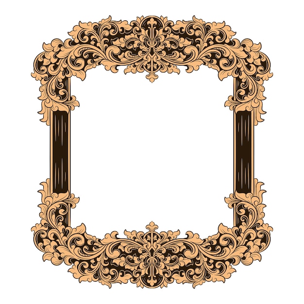 Frame de luxo Ornamento de decoração de casamento