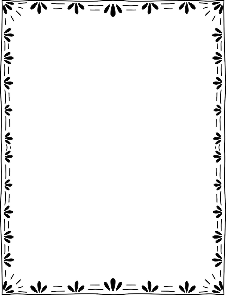 Vetor frame de rectângulo de desenho a mão com linha de doodle de fronteira criativa