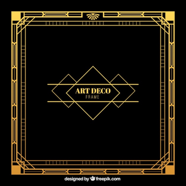 Frame dourado em estilo art deco