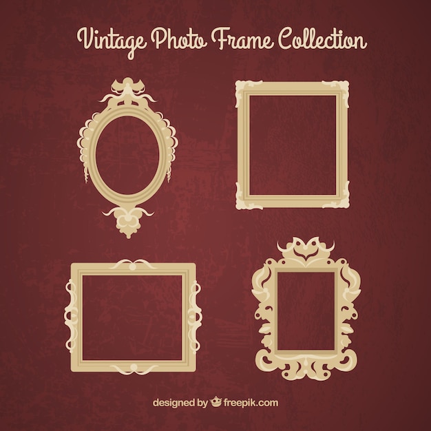 Vetor frames decorativos da foto do vintage