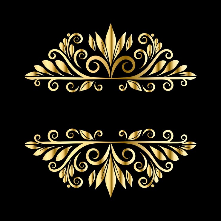 Vetor frames ornamentais vintage padrões rococó amp linhas botânicas curvas em design de forma