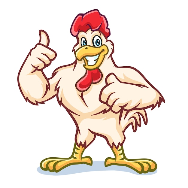 Frango thumbs up mascote design