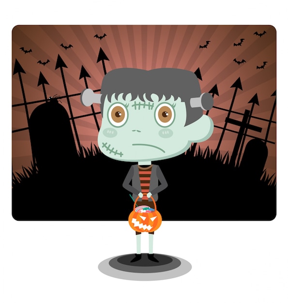 Frankenstein com halloween