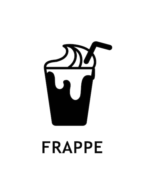 Frappe ícone preto